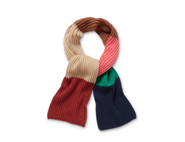 Gebreide sjaal colorblock