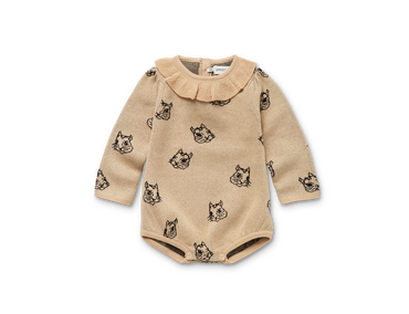 Romper Knitted Squirrel Print